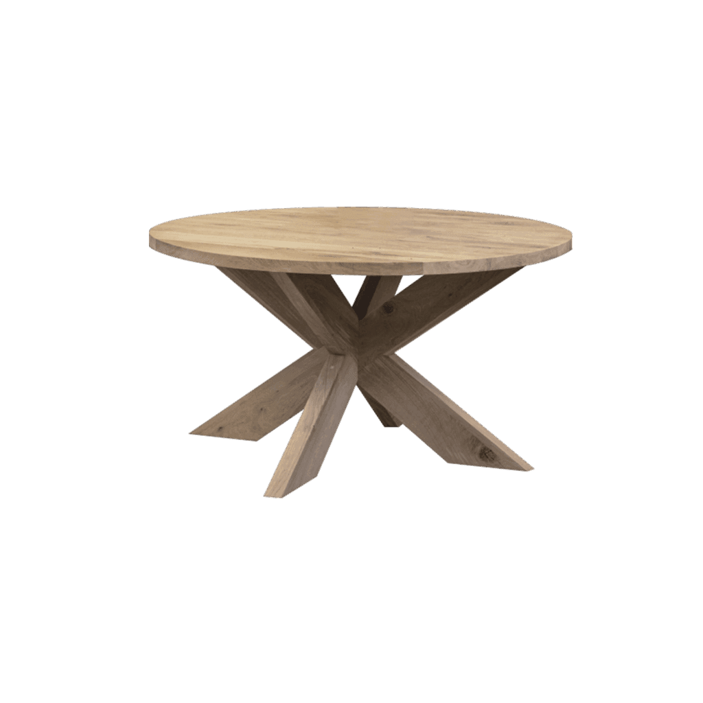Ronde eikenhouten eetkamertafel Evora