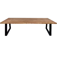 Eettafel met trapze-poot zwart